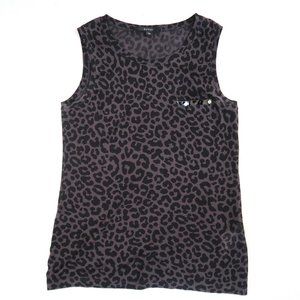 GUCCI animal print sleeveless top sz XS